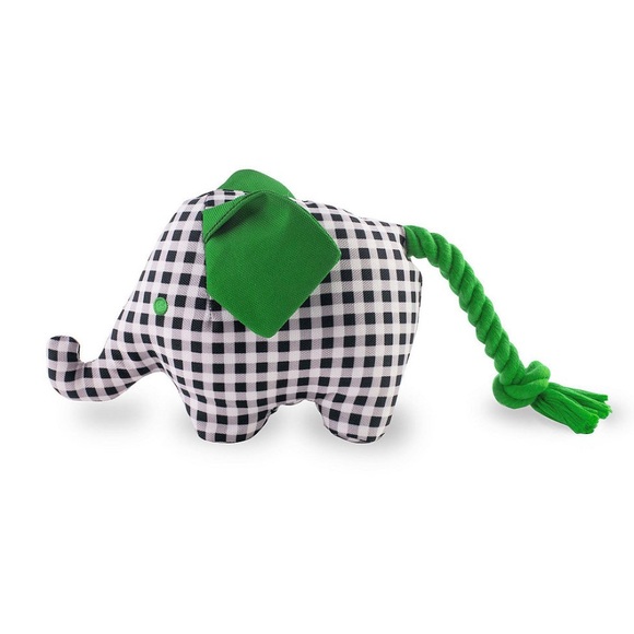 NWT Kate Spade Black Gingham Dog Chew Toy, Rope - Picture 3 of 3